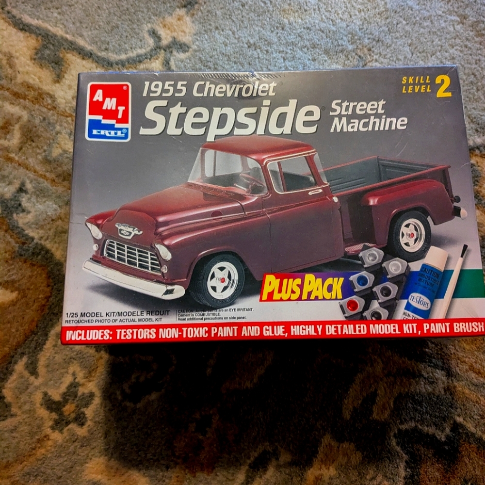 1955 Chevrolet step side truck model kit, New never opened.